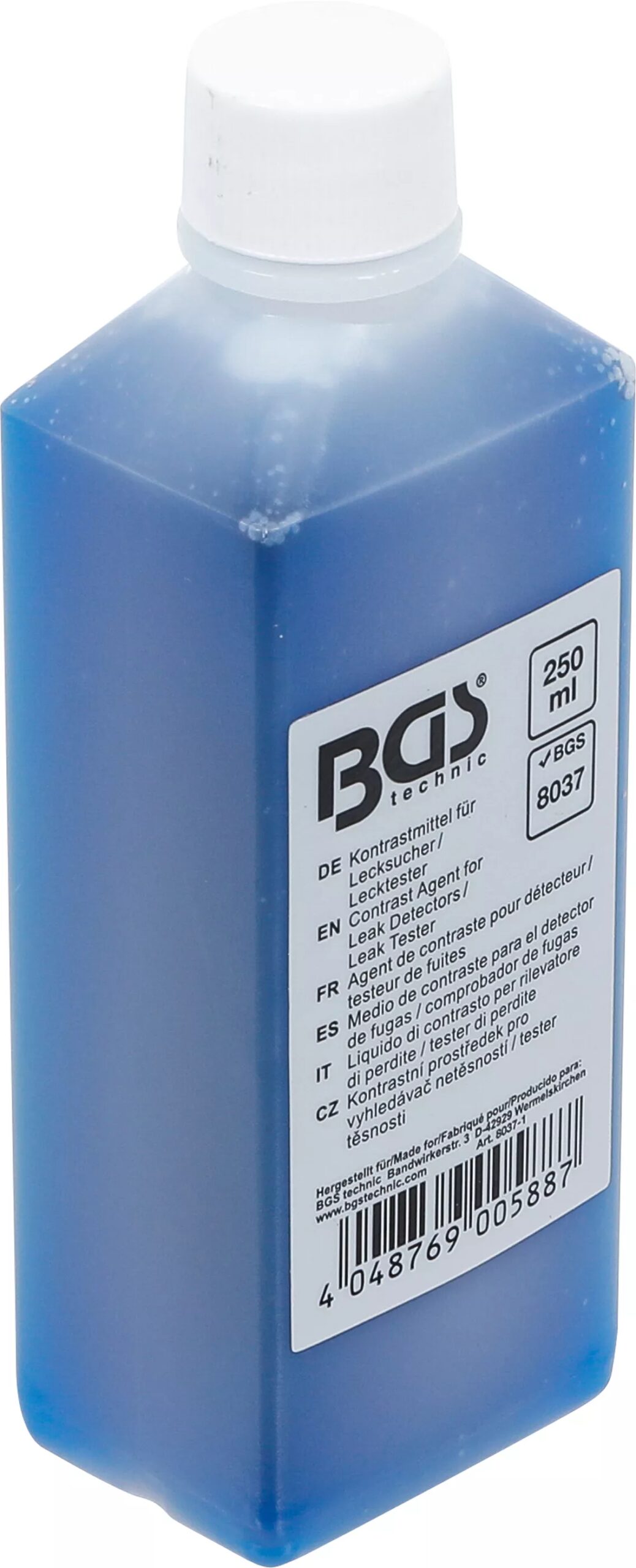 BGS technic Agent de contraste pour détecteur / testeur de fuites | 250 ml | pour art. 8037